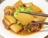大根と豚バラ肉のカレー醤油煮作り方16写真