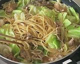 春キャベツと豚バラだし炊きワンパンパスタ作り方7写真