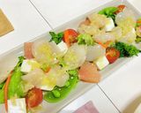 焼肉メインの夕飯メニュー帆立カルパッチョ作り方4写真