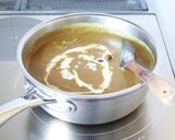 カレー粉・牛乳で【クリーミーカレーうどん作り方7写真
