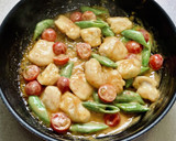 ササミとスナップとトマトのスイチリ炒め作り方8写真
