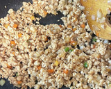 簡単手作り丼！〜ひき肉と野菜の丼ぶり〜作り方2写真