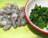 海老と菜の花の包み焼き作り方1写真