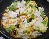 簡単！豚バラ野菜の塩あん炒め作り方4写真