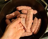 ソーセージとホウレン草のパスタ作り方1写真