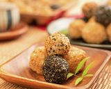 銅製たこ焼き器で作る 簡単 ごま団子作り方10写真