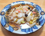 白菜とシメジとカニカマの生姜あんかけ作り方6写真