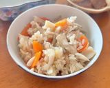 簡単！舞茸人参 『 炊き込みご飯ﾝ』作り方3写真