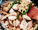 鶏肉といんげんと蓮根の減塩甘辛煮作り方1写真