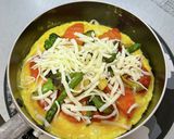 オープンオムレツ⑩とろりチーズと焼き野菜作り方8写真