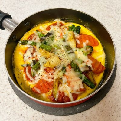 オープンオムレツ⑩とろりチーズと焼き野菜 by yummysunny