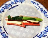今日の夕飯　カニかま変わり春巻き作り方3写真