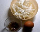 材料費約７５円 モヤシと卵の味噌炒め作り方1写真