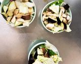 根菜茄子白菜オイごまキムチ味温野菜サラダ作り方12写真