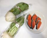 塩鮭かぶの鍋♪お腹のハリに簡単薬膳鍋作り方1写真