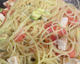 カジキマグロとアボカドのアジアン風パスタ作り方4写真