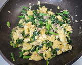 ツナ缶使って～ほうれん草の炒り卵作り方6写真