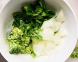 肉無チクワきな粉シチュー味茄子椎茸野菜炒作り方5写真