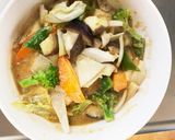肉無チクワきな粉シチュー味茄子椎茸野菜炒作り方15写真