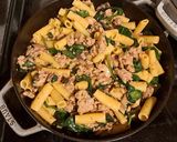 ソーセージとホウレン草のパスタ作り方5写真