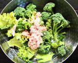 ツナの入ったケールとブロッコリーの味噌汁作り方2写真