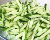 10分☆やみつき♡きゅうりの肉味噌炒め作り方1写真