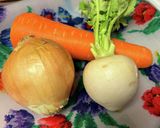 玄米ご飯のチキンカレー❣麦味噌仕立て作り方1写真