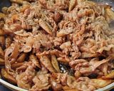 煎り牛蒡と豚肉のウスターソース炒め作り方4写真