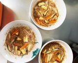 根菜茄子カニカマピリ辛オイ金平味温サラダ作り方7写真