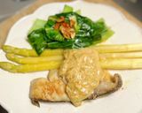 タラとホワイトアスパラステーキ豆乳ソース作り方9写真