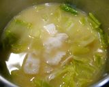 簡単！豚バラキャベツのお味噌汁作り方4写真