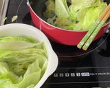無水で蒸したレタス。作り方5写真