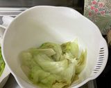 無水で蒸したレタス。作り方7写真
