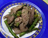 牛肉とアスパラガスと水菜炒め　60作り方13写真