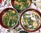 松山あげとニラの味噌汁作り方4写真