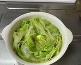 無水で蒸したレタス。作り方10写真