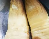 初物の竹の子で竹の子ご飯と米粉天ぷら作り方4写真
