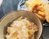 初物の竹の子で竹の子ご飯と米粉天ぷら作り方9写真