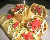 焼きそばのクレープ包み作り方10写真