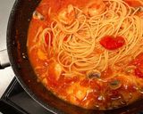 ○ 海老のトマトクリームパスタ作り方6写真