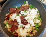 お肉たっぷりひき肉ステーキのピラフ作り方7写真
