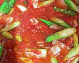 アスパラとベーコンのトマトソースパスタ作り方4写真