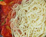 アスパラとベーコンのトマトソースパスタ作り方6写真