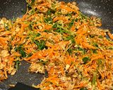 豆苗入り人参しりしり作り方6写真