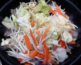 超簡単！豚バラと余った野菜でとん平焼き！作り方4写真