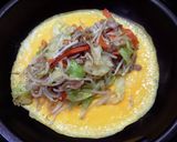 超簡単！豚バラと余った野菜でとん平焼き！作り方7写真