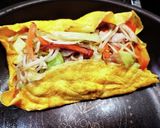 超簡単！豚バラと余った野菜でとん平焼き！作り方8写真