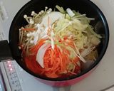 えのきとせん切り野菜の塩麹スープ作り方2写真