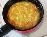 えのきとせん切り野菜の塩麹スープ作り方3写真