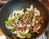 牛肉のステーキソース焼きそば作り方3写真